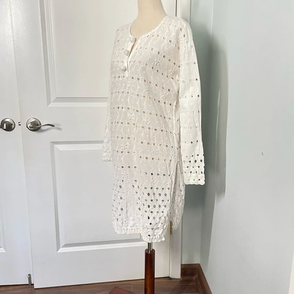 White Eyelet Beach Coverups